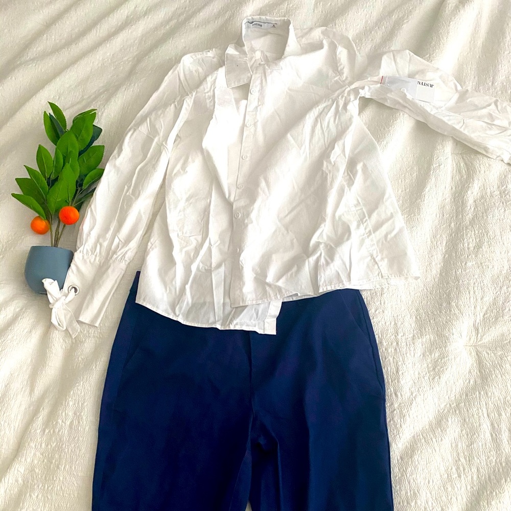 White button down